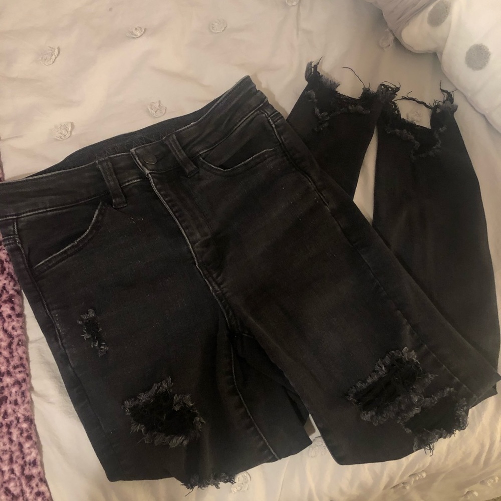 AEO Super Hi-Rise Jegging Crop Jeans
